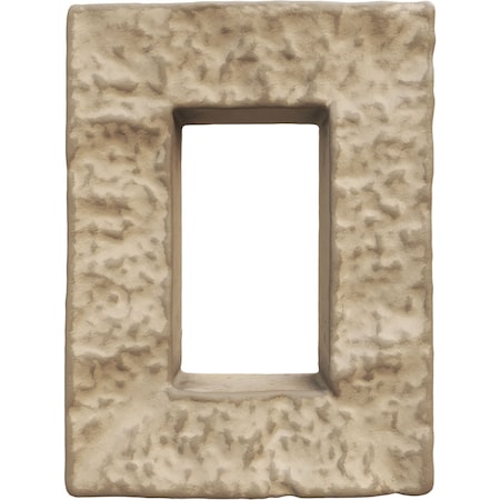 Ekena Millwork 4"W x 3"D x 7 7/8"H Universal Electrical Cover for StoneWall Faux Stone Siding Panels, Colfax PNUEC04X08CO